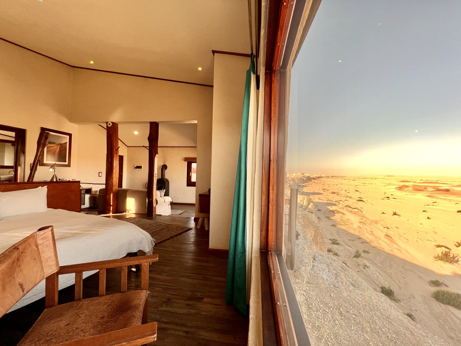 The Villa interior with sweeping dune views