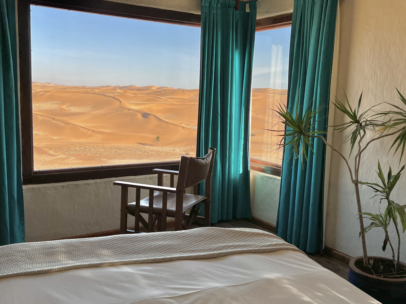 The Villa bedroom overlooking the dunes